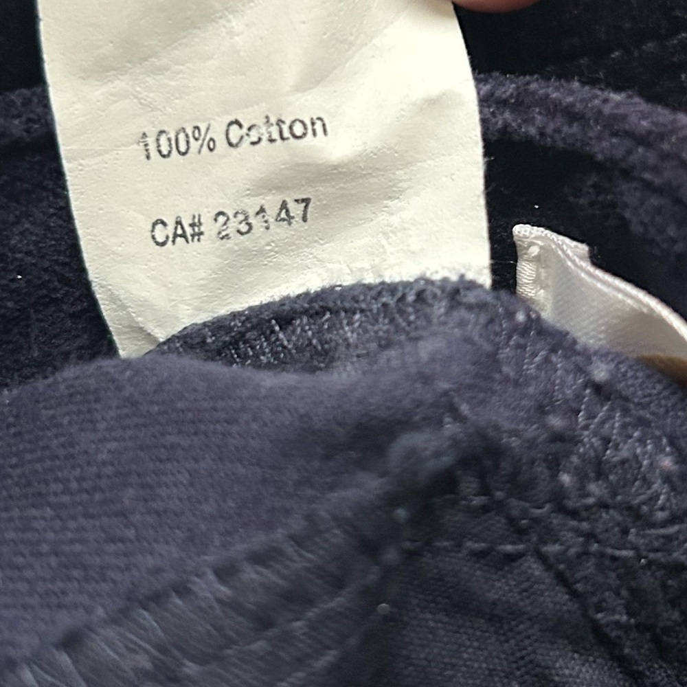 Talbots navy blue velvet cotton 90s/2000 Mom Jeans style straight leg 10 petite - Picture 7 of 7